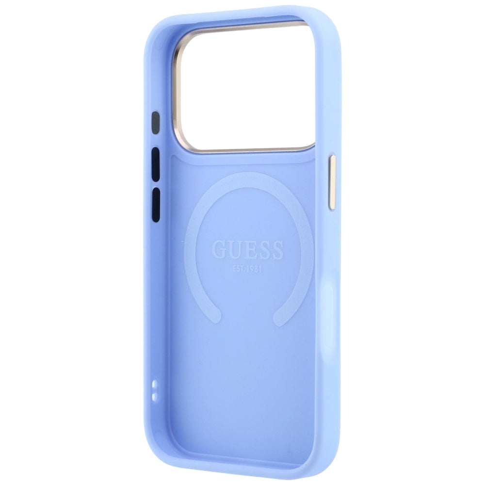 MagSafe-kuori Apple iPhone 18 Pro Max / 17 Pro Max, Guess, Saffiano Peony Ring, Bleu