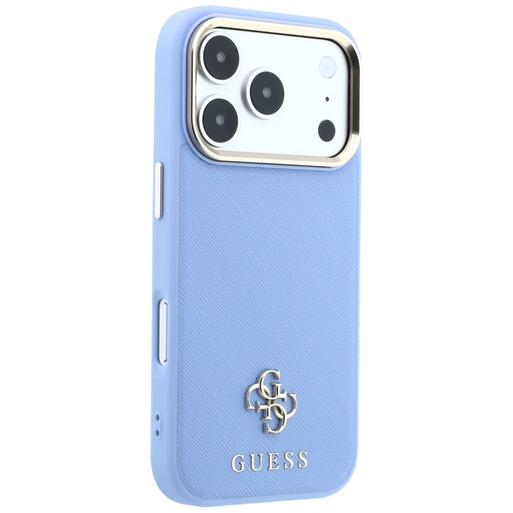 MagSafe-kuori Apple iPhone 18 Pro Max / 17 Pro Max, Guess, Saffiano Small 4G Classic, Bleu
