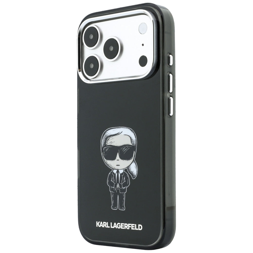 MagSafe-kuori Apple iPhone 18 Pro Max / 17 Pro Max, Karl Lagerfeld, IML Ikonik Sketch Print, Musta