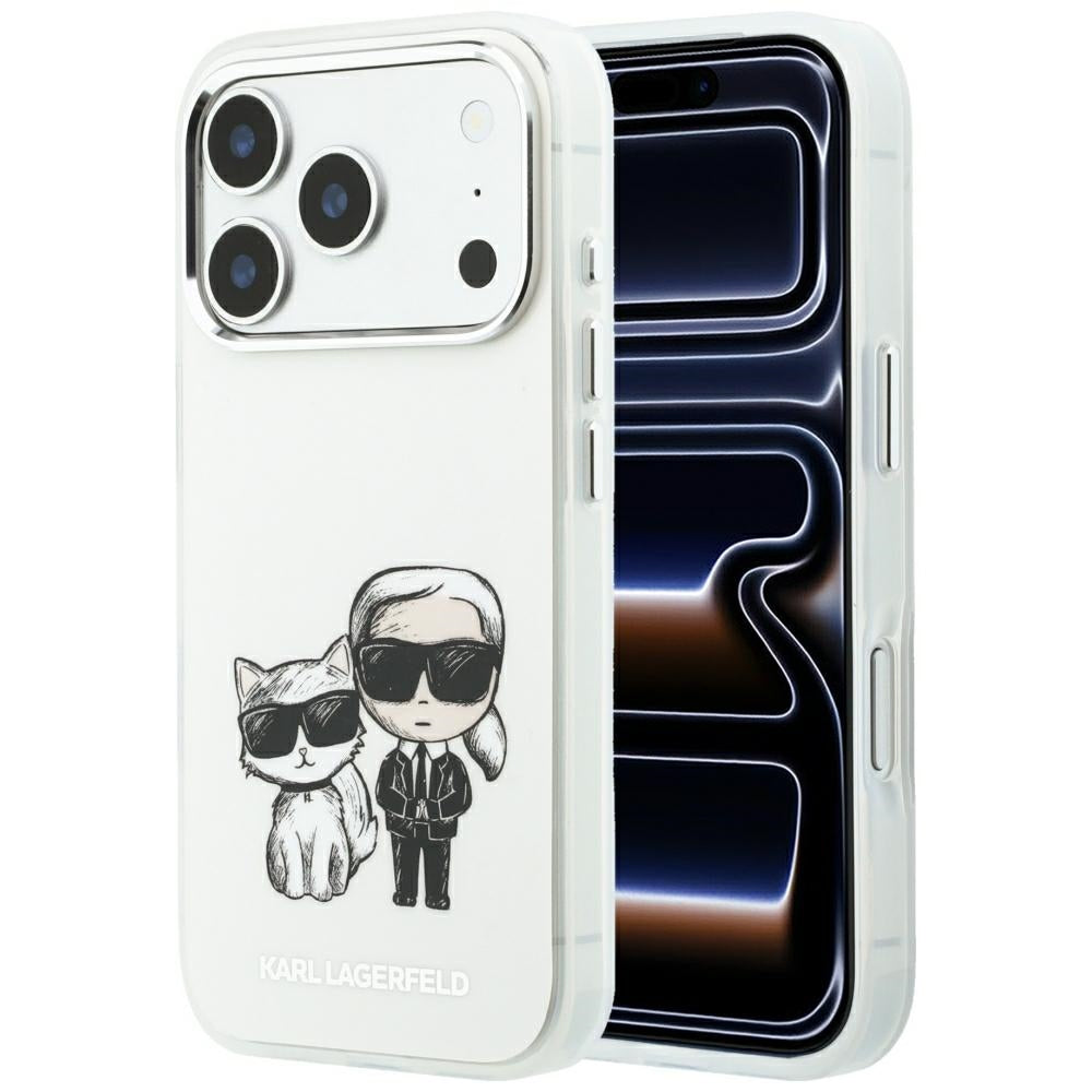MagSafe-kuori Apple iPhone 18 Pro Max / 17 Pro Max, Karl Lagerfeld, IML KC Bodies Sketch Print, beige