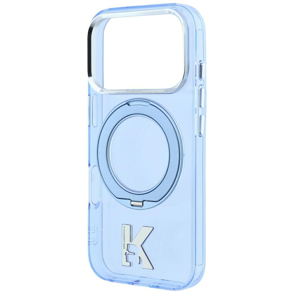 MagSafe-kuori Apple iPhone 18 Pro Max / 17 Pro Max, Karl Lagerfeld, IML Ring Stand Kameo Metal, Sininen