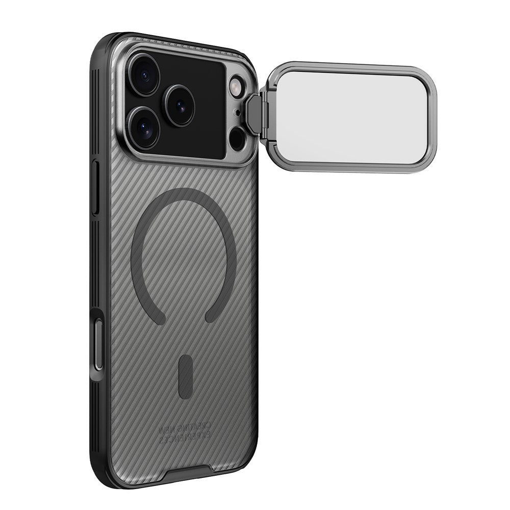 MagSafe-kuori Apple iPhone 18 Pro Max / 17 Pro Max, Nillkin, CamShield Prop, Musta Läpinäkyvä