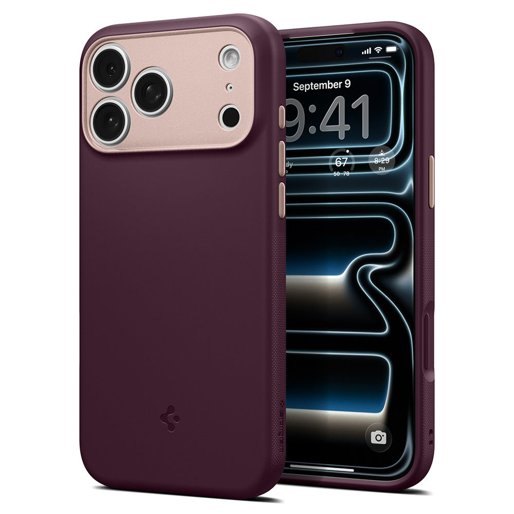 MagSafe-kuori Apple iPhone 18 Pro Max / 17 Pro Max, Spigen, Caseology Nano Pop, Viininpunainen ACS12141
