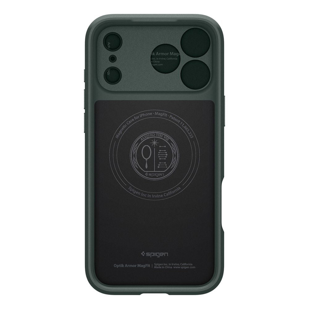 MagSafe Case for Apple iPhone 18 Pro Max / 17 Pro Max, Spigen, Optik Armor, Green ACS09901