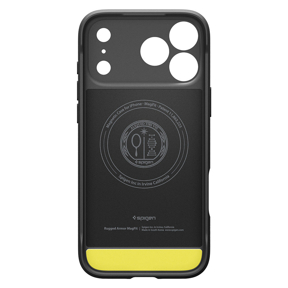 MagSafe-kuori Apple iPhone 18 Pro Max / 17 Pro Max, Spigen, Rugged Armor, Matta Musta ACS12109