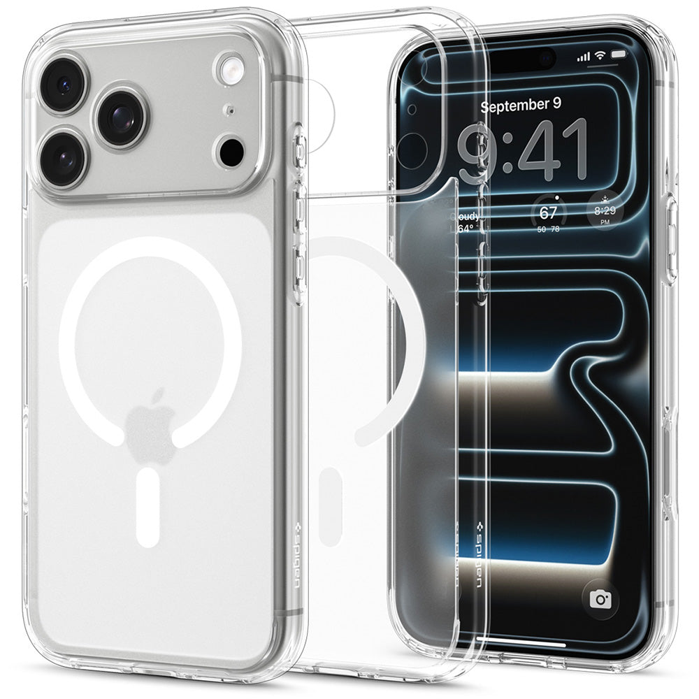 MagSafe-kuori Apple iPhone 18 Pro Max / 17 Pro Max, Spigen, Ultra Hybrid, Valkoinen satiini ACS12124