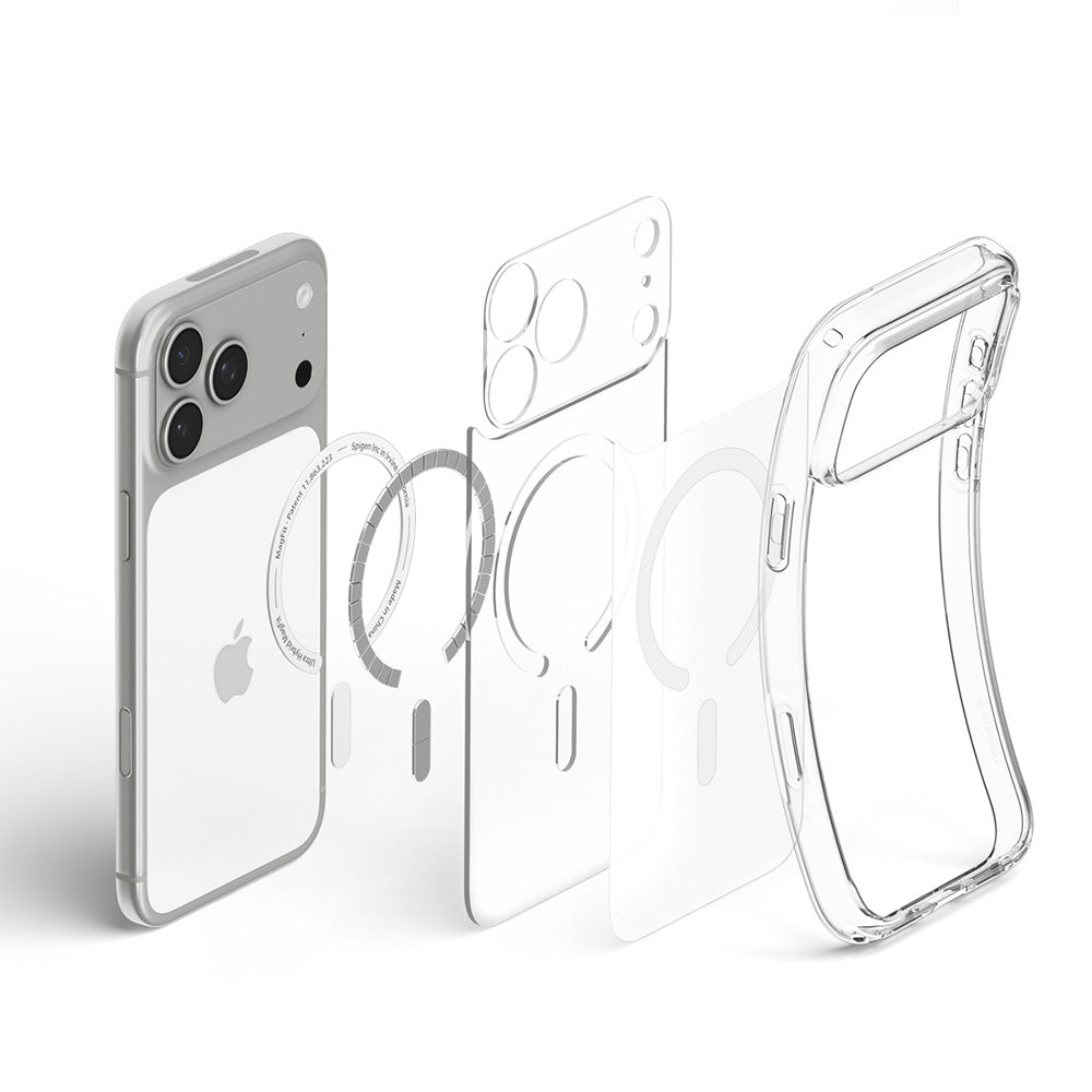 MagSafe-kuori Apple iPhone 18 Pro Max / 17 Pro Max, Spigen, Ultra Hybrid, Valkoinen satiini ACS12124