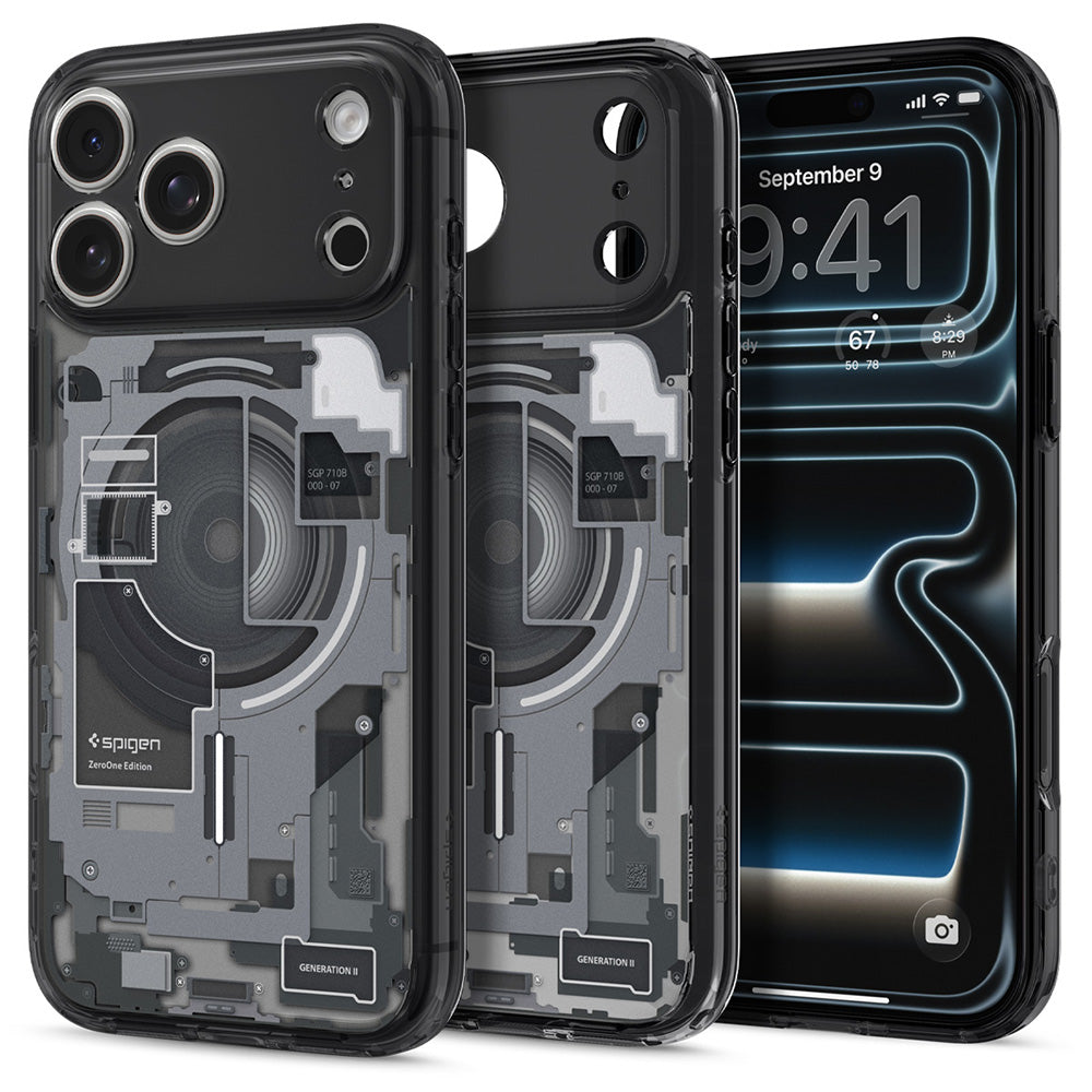 MagSafe-kuori Apple iPhone 18 Pro Max / 17 Pro Max, Spigen, Ultra Hybrid Zero One, Musta ACS12128