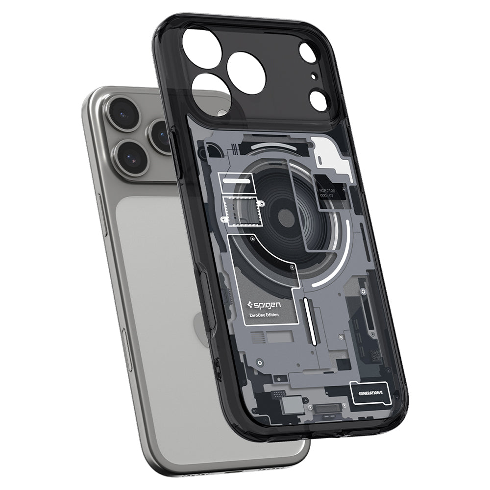 MagSafe-kuori Apple iPhone 18 Pro Max / 17 Pro Max, Spigen, Ultra Hybrid Zero One, Musta ACS12128