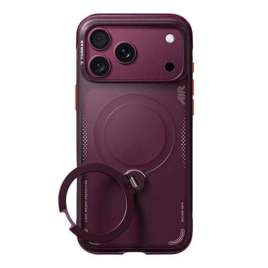 MagSafe Case for Apple iPhone 18 Pro Max / 17 Pro Max, Torras, Ostand Q3 Air, Purple
