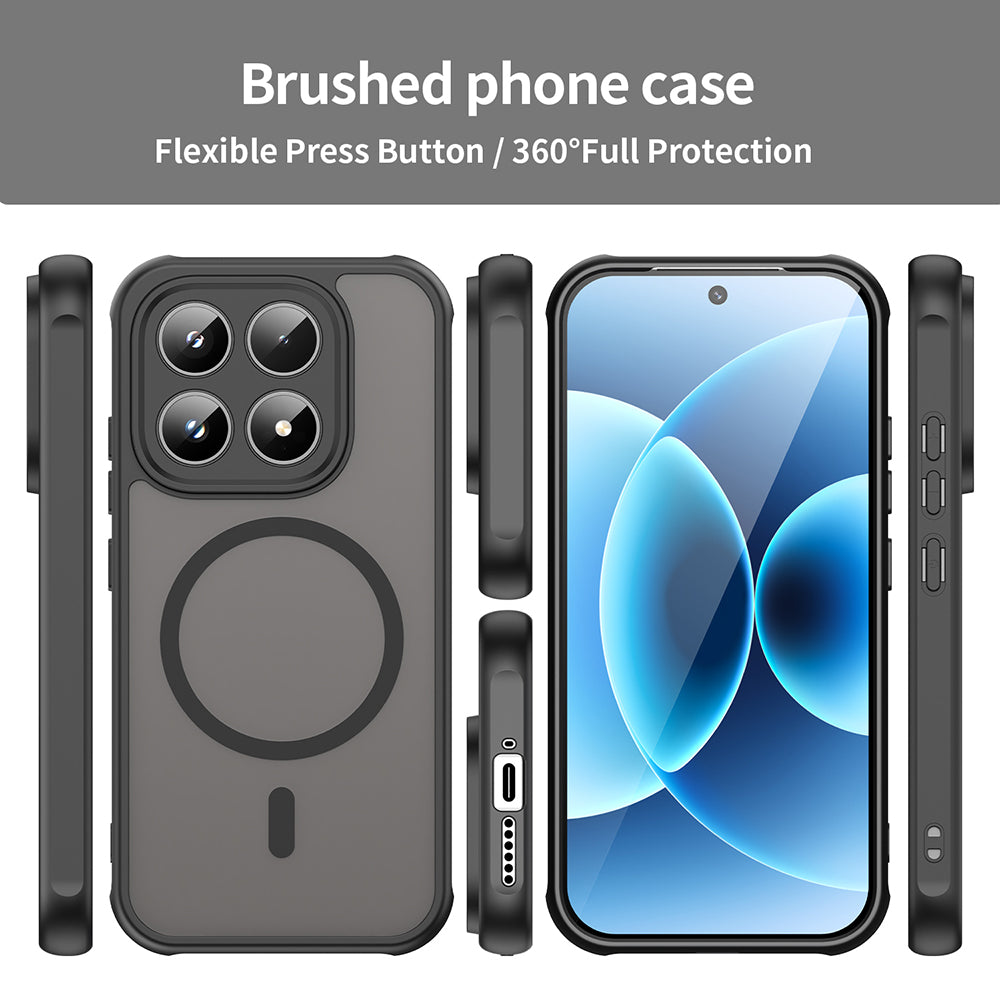 MagSafe-kotelo Honor 600 Lite -puhelimelle, Techsuit, HaloFrost II, Musta
