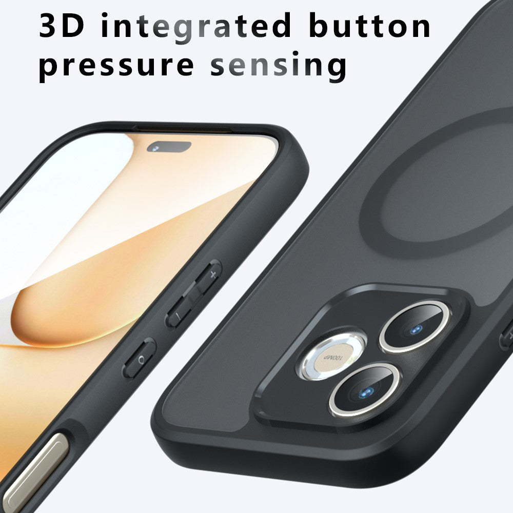 MagSafe-kotelo Honor 600 Lite -puhelimelle, Techsuit, PureFrost, Satinoitu Musta