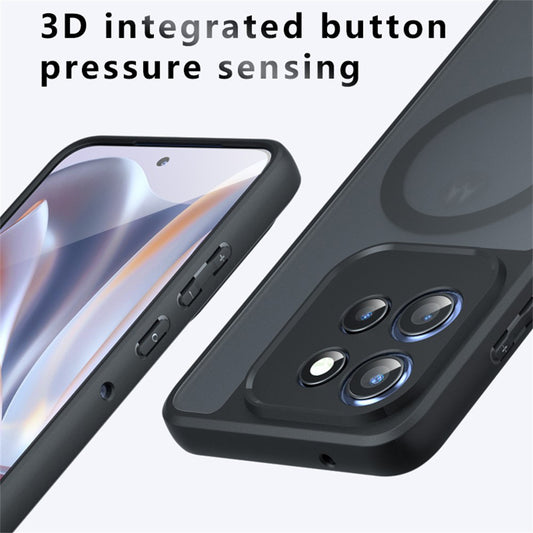 MagSafe-kotelo Motorola Edge 60 Neo / Edge 50 Neo / ThinkPhone 25 varten, Techsuit, PureFrost, Satinoitu Musta