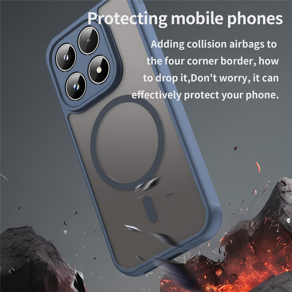 MagSafe-kuori Motorola Moto G87 / G77 / G67:lle, Techsuit, HaloFrost II, Laivastonsininen