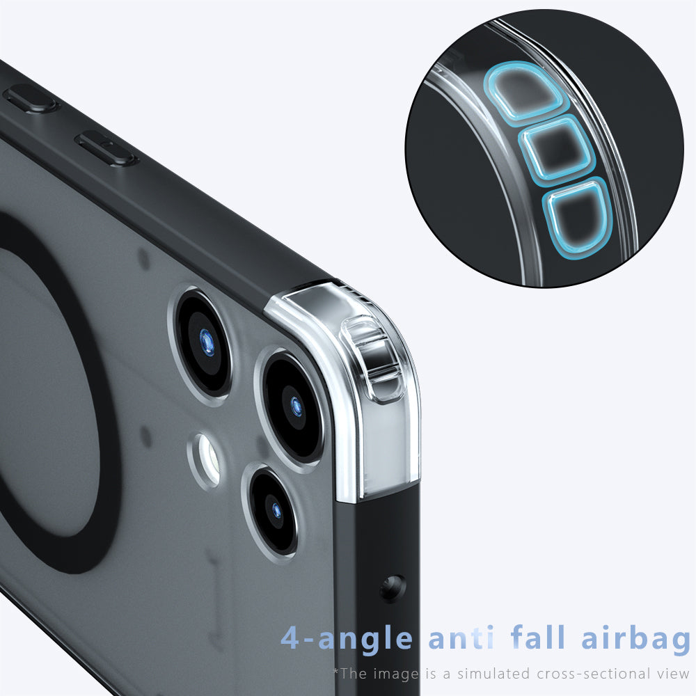 MagSafe-kotelo Nothing Phone (3a) Lite -puhelimelle, Techsuit, PureFrost, Satinoitu Musta
