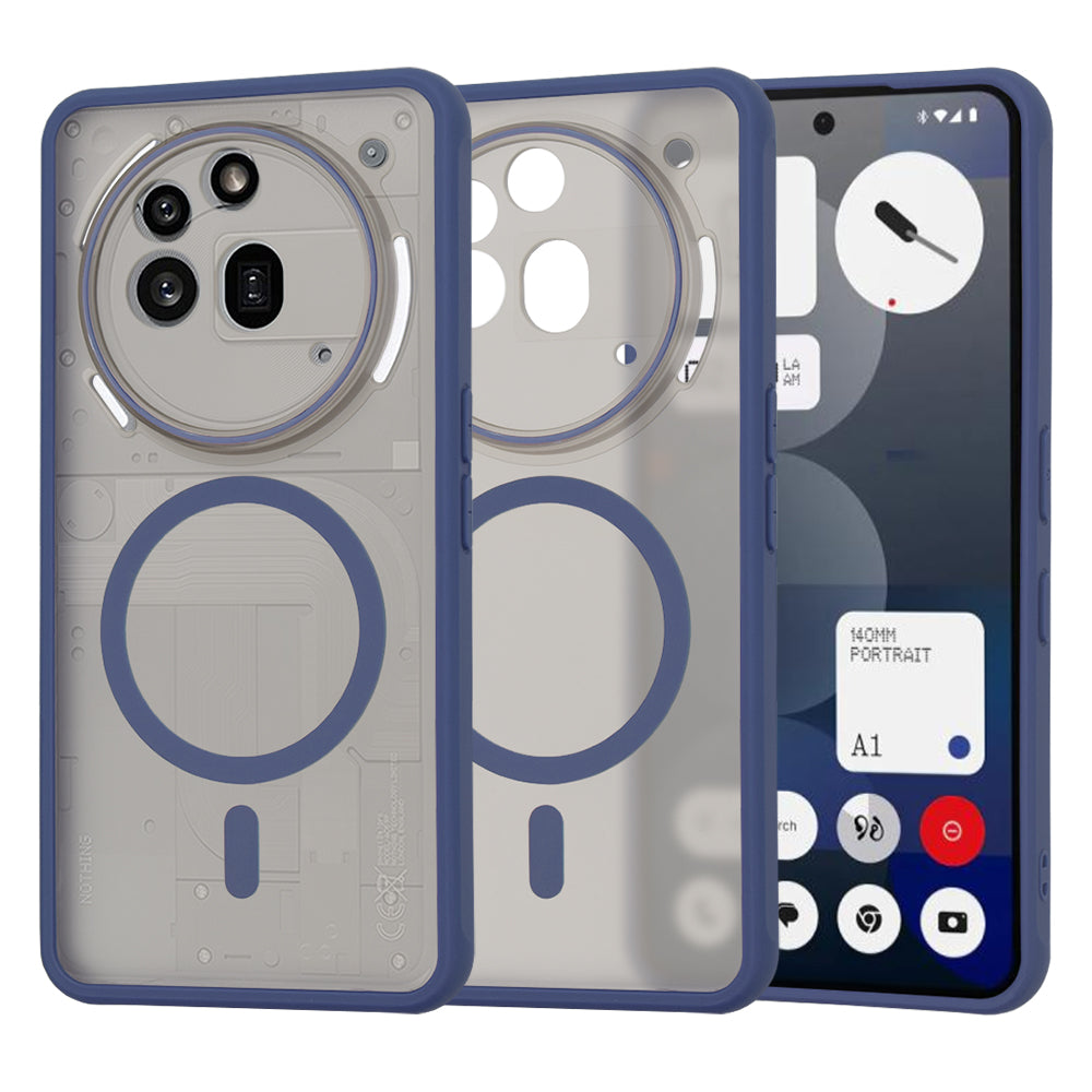 MagSafe-kuori Nothing Phone (3a) Pro:lle, Techsuit, HaloFrost, Laivastonsininen