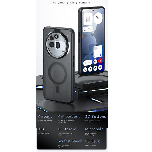MagSafe-kuori Nothing Phone (3a) Pro:lle, Techsuit, PureFrost, Musta