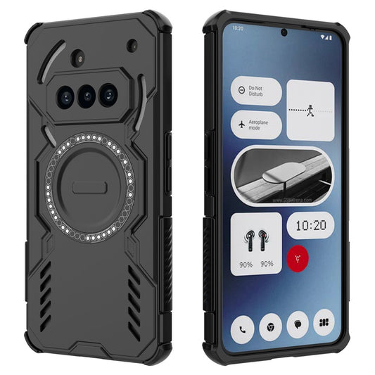 MagSafe-kuori Nothing Phone (3a):lle, Techsuit, ArmorMag, Musta