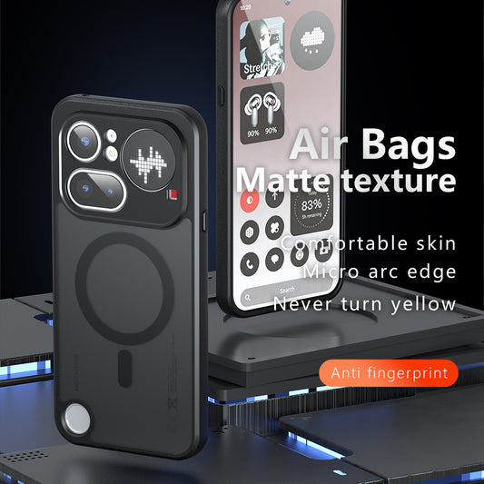 MagSafe-kuori Nothing Phone (4b):lle, Techsuit, PureFrost, satiinimusta