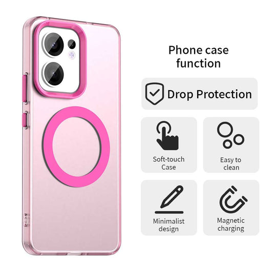 MagSafe-kuori Oppo Reno13 FS 5G / Reno13 F 4G / Reno13 F, Techsuit, CandyCase, Vaaleanpunainen