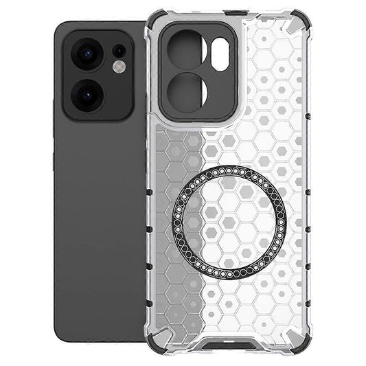 MagSafe-kuori Oppo Reno13 FS 5G / Reno13 F 4G / Reno13 F, Techsuit, HoneyComb Shield, Valkoinen
