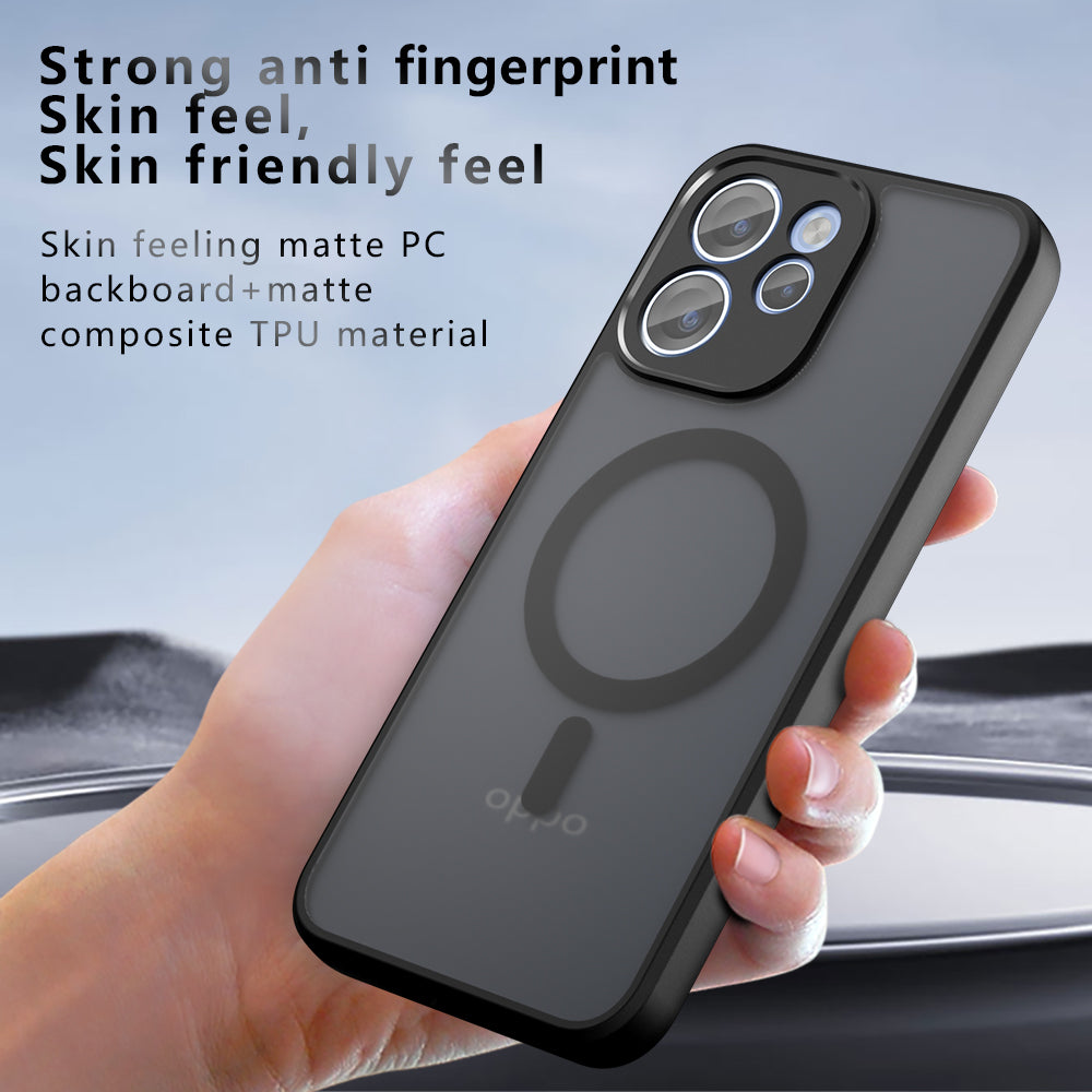MagSafe-kuori Oppo Reno15 FS / Reno15 F:lle, Techsuit, PureFrost, satiinimusta