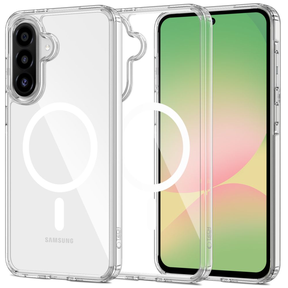 MagSafe-kotelo Samsung Galaxy A56 A566:lle, Tech-Protect, Flexair Hybrid, Läpinäkyvä