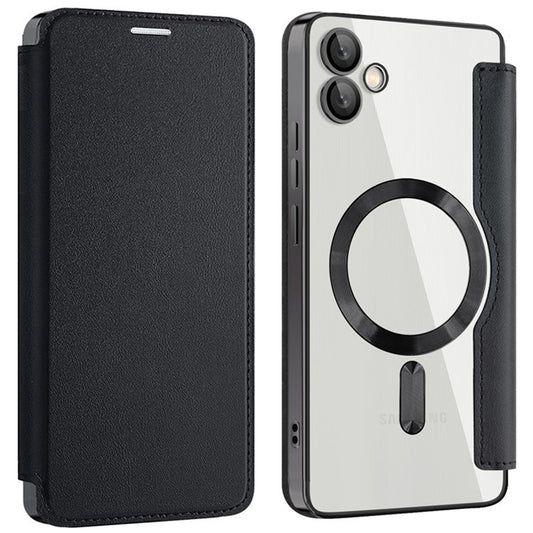 MagSafe-kuori Samsung Galaxy A05 A055:lle, Techsuit, SmartMag Book, Musta