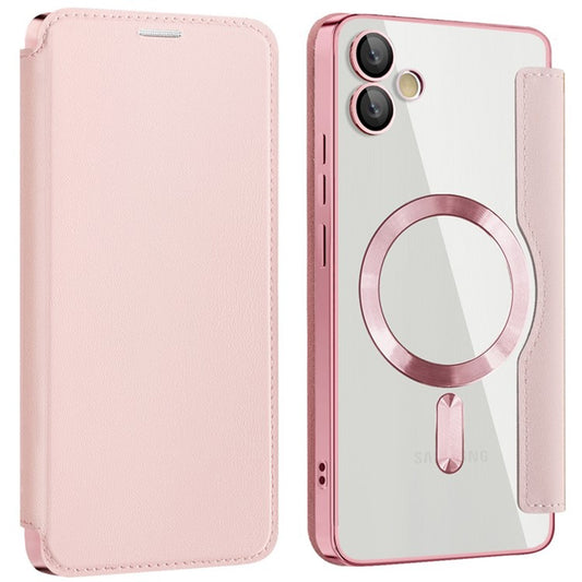MagSafe-kuori Samsung Galaxy A05 A055:lle, Techsuit, SmartMag Book, Vaaleanpunainen