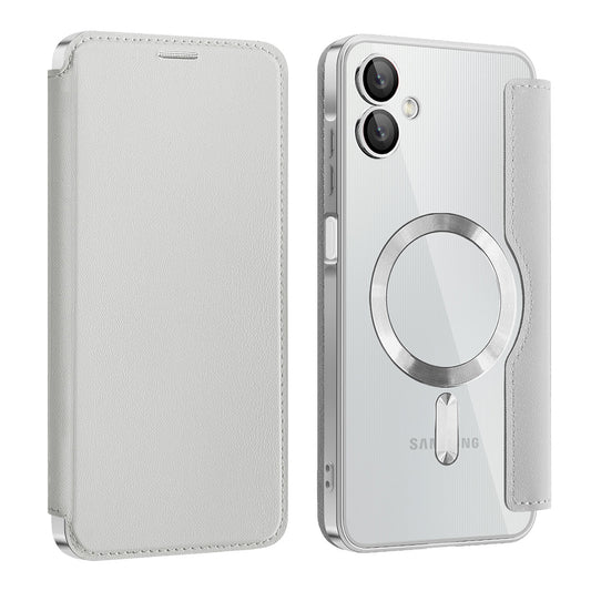 MagSafe-kuori Samsung Galaxy A06 A065:lle, Techsuit, SmartMag Book, Harmaa