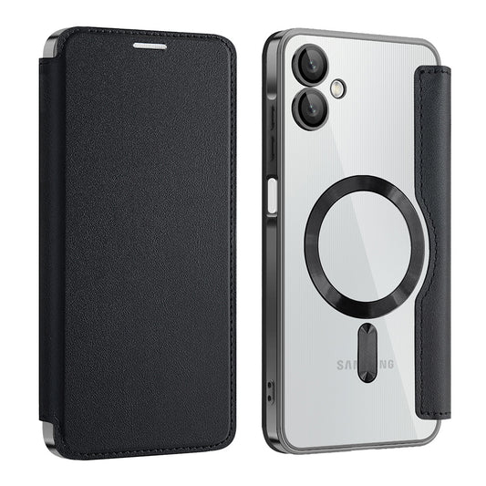 MagSafe-kuori Samsung Galaxy A06 A065:lle, Techsuit, SmartMag Book, Musta