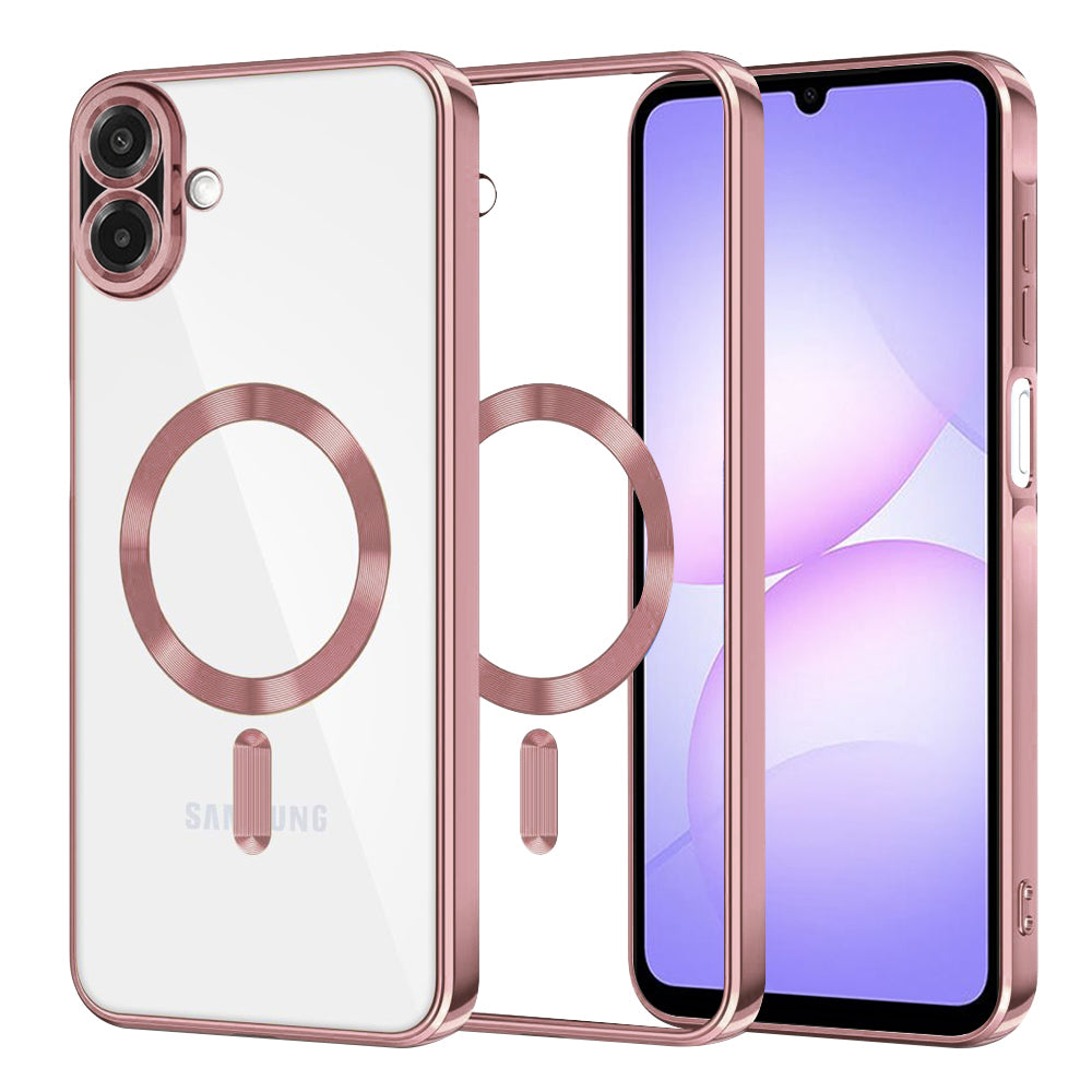 MagSafe-kuori Samsung Galaxy A07 4G A075:lle, Techsuit, Luxury Crystal, Vaaleanpunainen