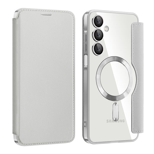 MagSafe-kuori Samsung Galaxy A16 5G A166 / A16 4G A165:lle, Techsuit, SmartMag Book, Harmaa