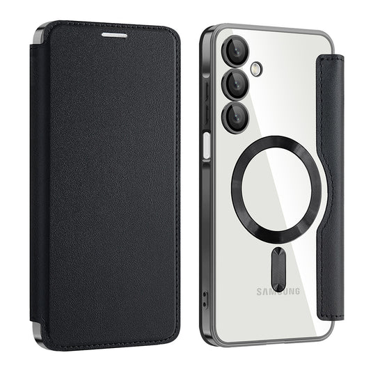 MagSafe-kuori Samsung Galaxy A16 5G A166 / A16 4G A165:lle, Techsuit, SmartMag Book, Musta