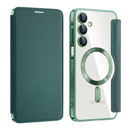 MagSafe-kuori Samsung Galaxy A16 5G A166 / A16 4G A165:lle, Techsuit, SmartMag Book, Vihreä