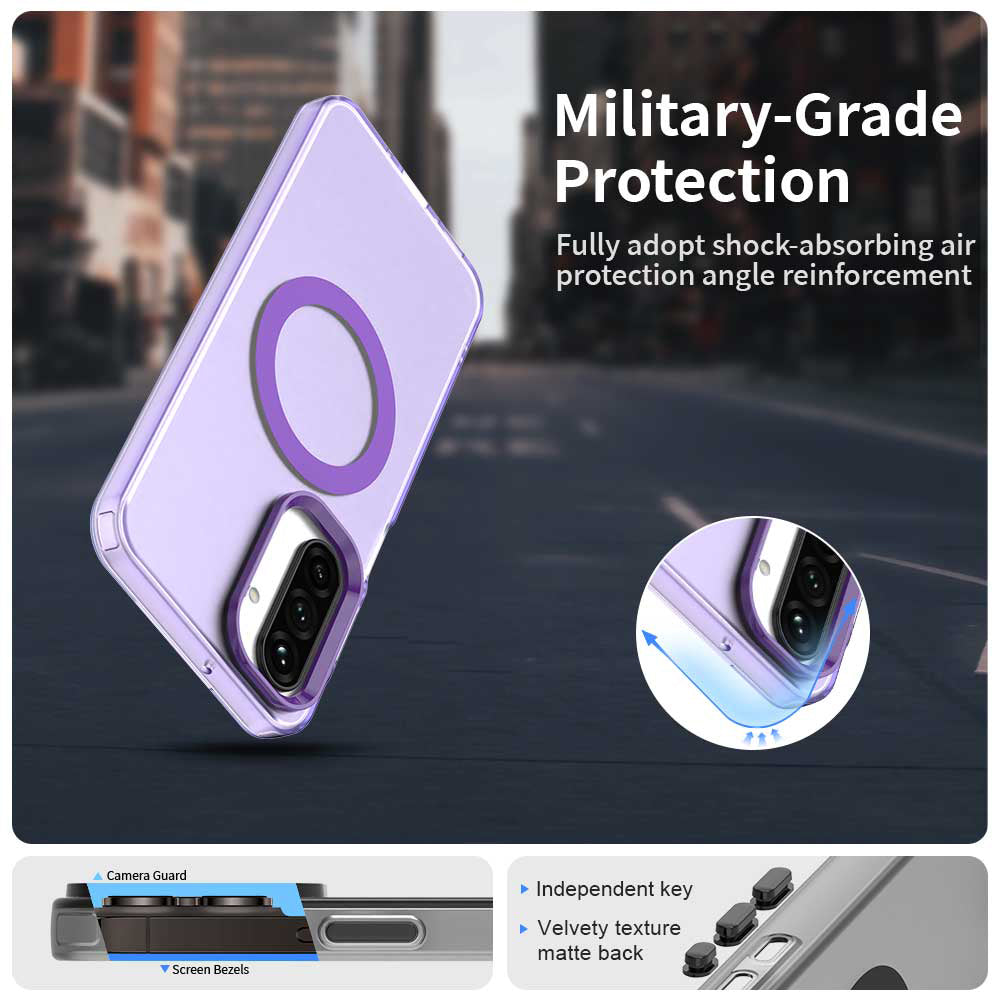 MagSafe-kuori Samsung Galaxy A27 5G:lle, Techsuit, CandyCase, Violetti