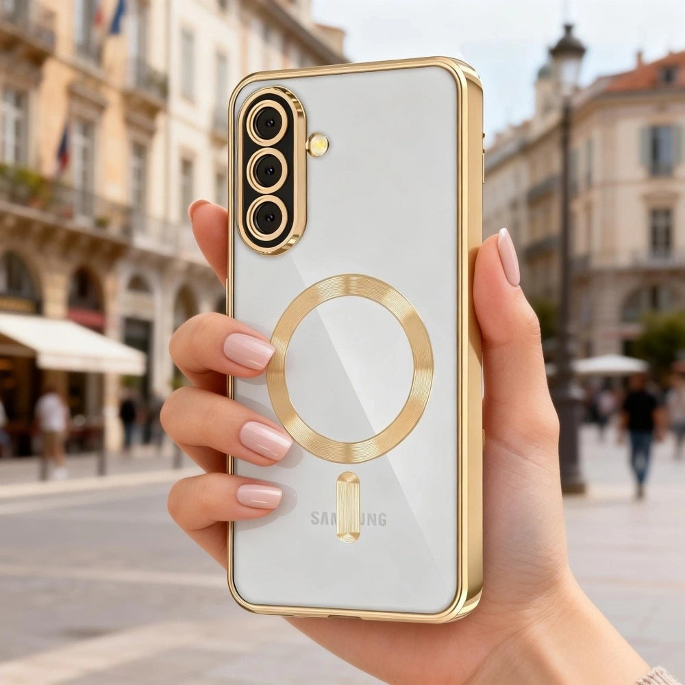 MagSafe-kuori Samsung Galaxy A27 5G:lle, Techsuit, Luxury Crystal, Punainen