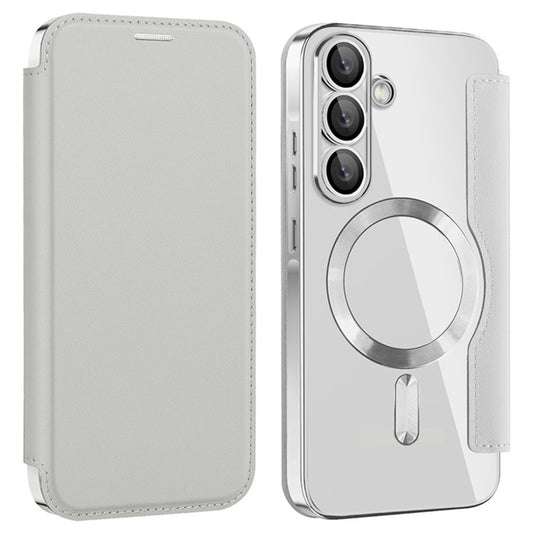 MagSafe-kuori Samsung Galaxy A36 A366:lle, Techsuit, SmartMag Book, Harmaa