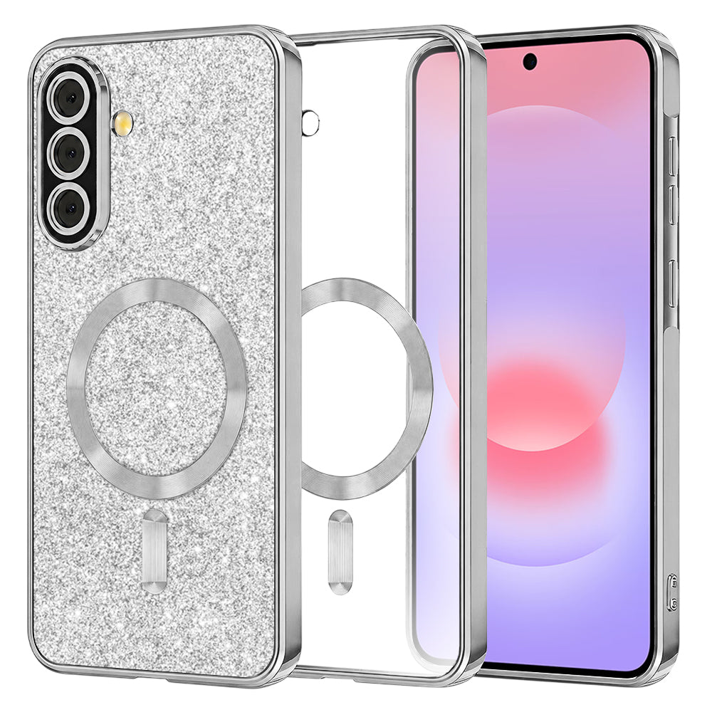 MagSafe-kuori Samsung Galaxy A37 5G:lle, Techsuit, Luxury Glitter, Hopea