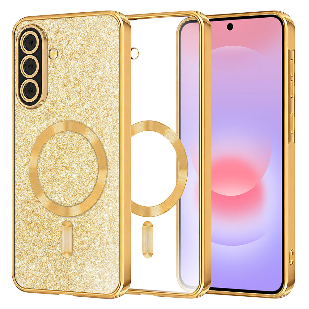 MagSafe-kuori Samsung Galaxy A37 5G:lle, Techsuit, Luxury Glitter, Kultainen