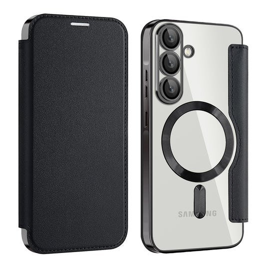 MagSafe-kuori Samsung Galaxy A56 A566:lle, Techsuit, SmartMag Book, Musta