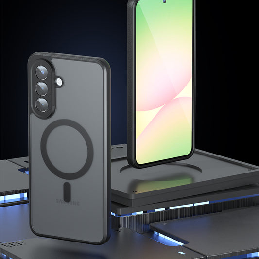 MagSafe-kotelo Samsung Galaxy A57 5G:lle, Techsuit, PureFrost, Satinoitu Musta