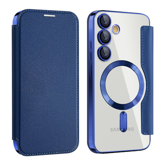 MagSafe-kuori Samsung Galaxy S23 FE S711:lle, Techsuit, SmartMag Book, Sininen