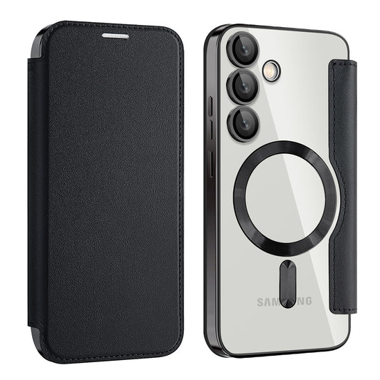MagSafe-kuori Samsung Galaxy S23+ S916:lle, Techsuit, SmartMag Book, Musta