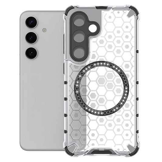 MagSafe-kuori Samsung Galaxy S24 S921:lle, Techsuit, HoneyComb Shield, Valkoinen