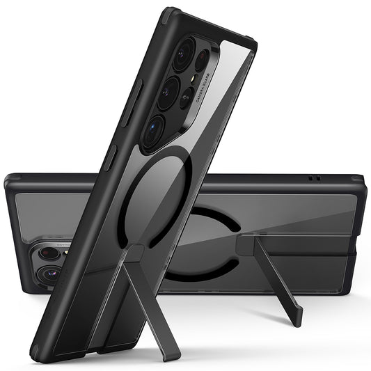 MagSafe-kotelo Samsung Galaxy S24 Ultra S928:lle, ESR, Boost Flickstand, Läpinäkyvä Musta
