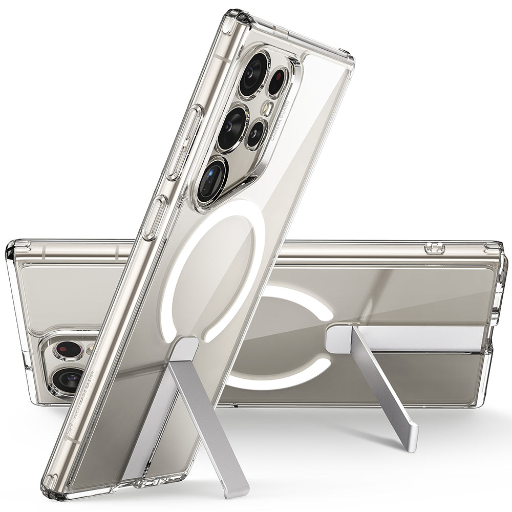 MagSafe-kotelo Samsung Galaxy S24 Ultra S928:lle, ESR, Boost Flickstand, Läpinäkyvä