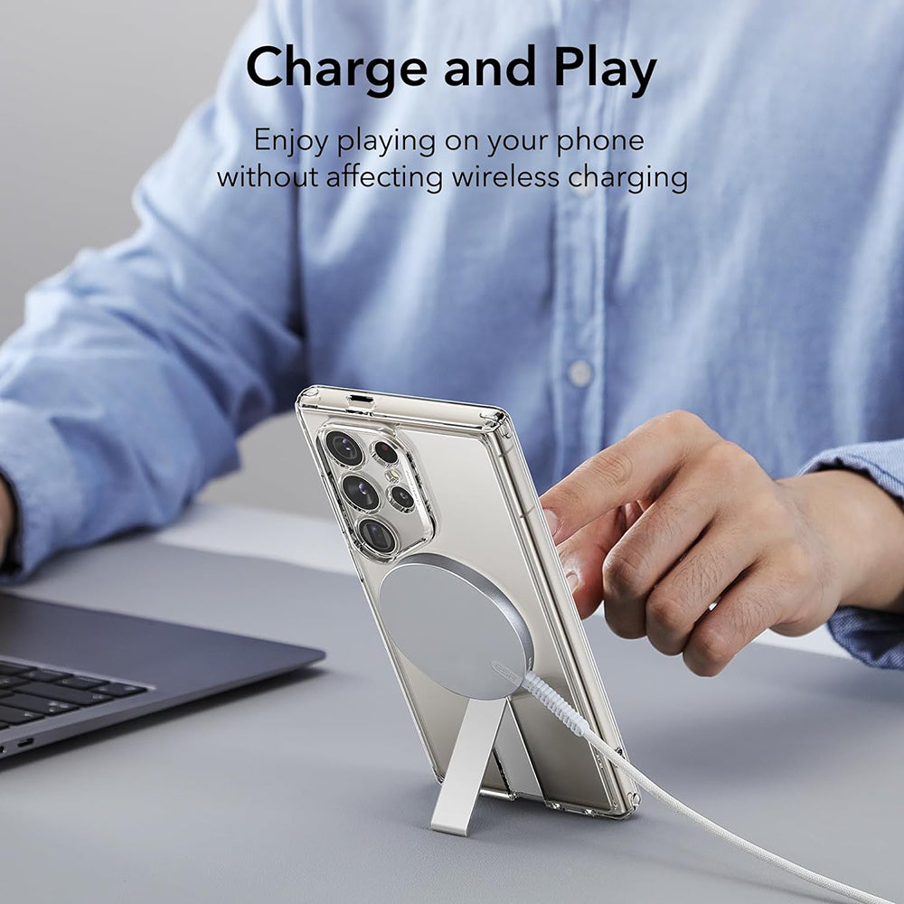 MagSafe-kotelo Samsung Galaxy S24 Ultra S928:lle, ESR, Boost Flickstand, Läpinäkyvä