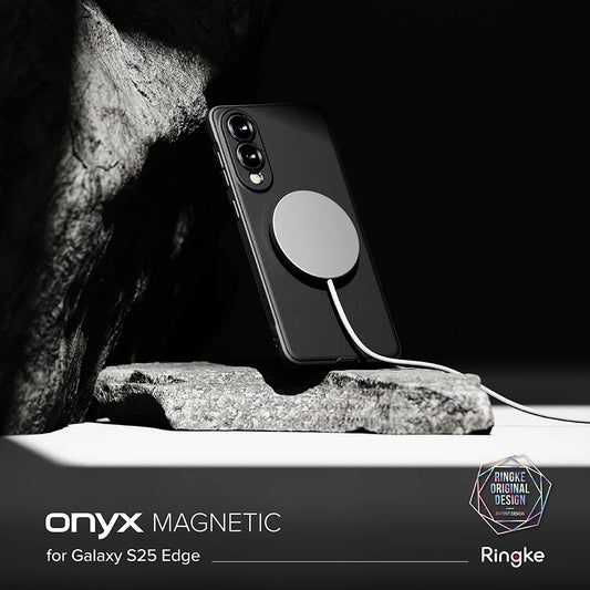 MagSafe-kuori Samsung Galaxy S25 Edge S937:lle, Ringke, Onyx, Musta