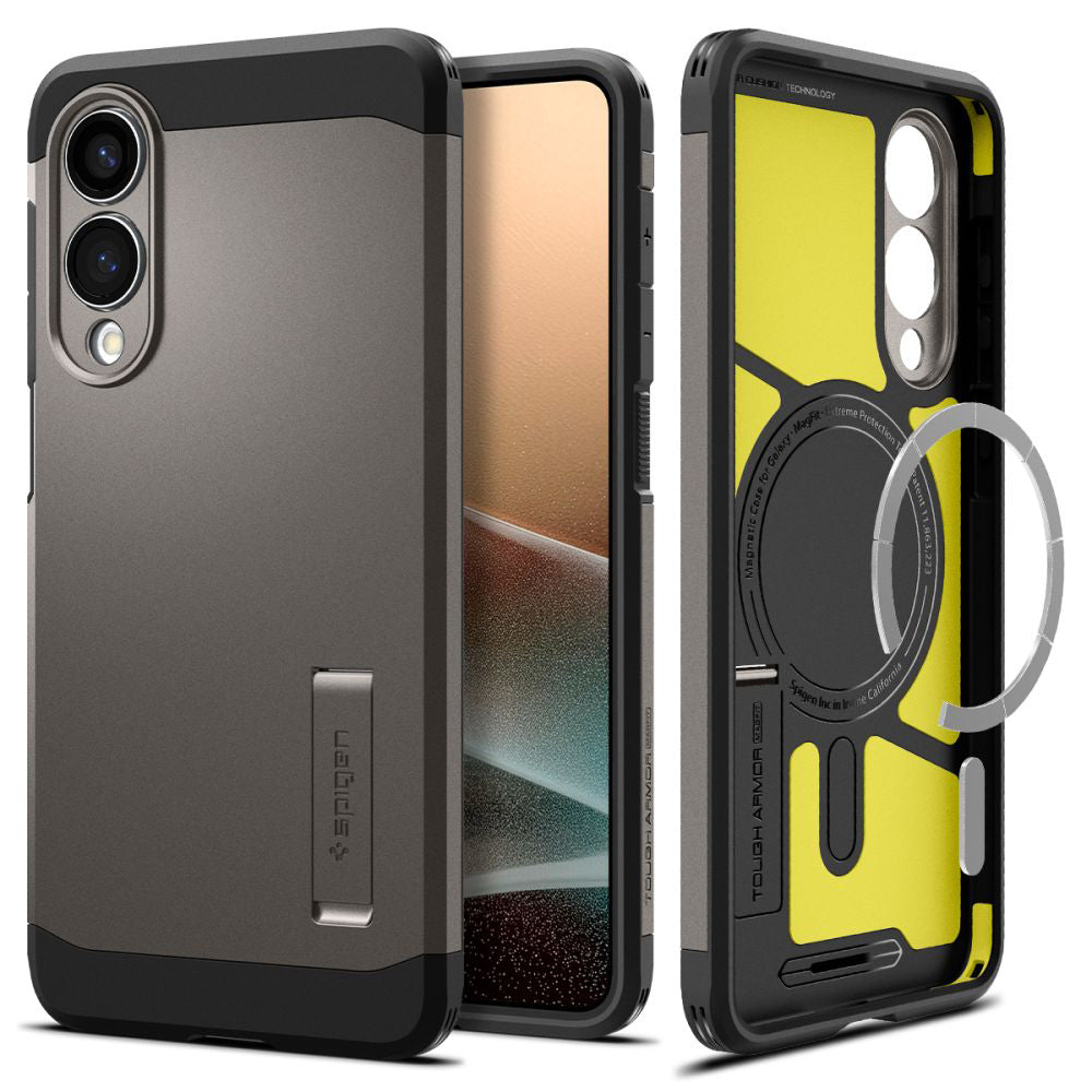MagSafe-kotelo Samsung Galaxy S25 Edge S937:lle, Spigen, Tough Armor, Harmaa ACS09423